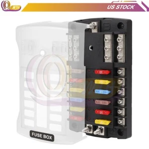 Automotive 12 Way ATC ATO Blade Fuse Box Block Holder W/ LED Warning Indicator - Bild 1 von 12