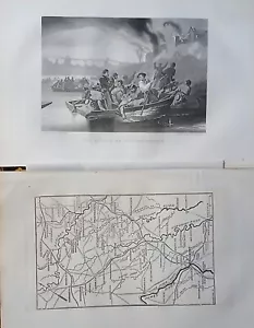 1865 Civil War Print & Map Set Feat. The Attack On Fredericksburg By Samuel... - Picture 1 of 9