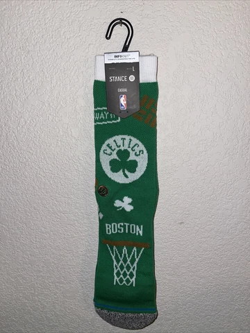BOSTON CELTICS LANDMARK STANCE NBA InfiKnit Crew Socks Mens L 9-13 TATUM BROWN Cover