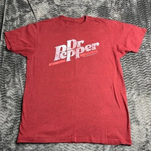 Vintage Dr Pepper Soda T-shirt Red Mens Size Large Cotton - Picture 1 of 5