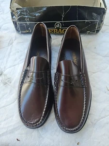 Scarpe mocassino uomo Sebago cucite a mano USA in pelle. 11 3E Marrone. Slip On. NUOVO - Foto 1 di 5