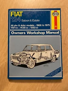Haynes Fiat 124 Saloon & Estate 1966-1975 Owners Workshop Manual Hardcover Book - Picture 1 of 12