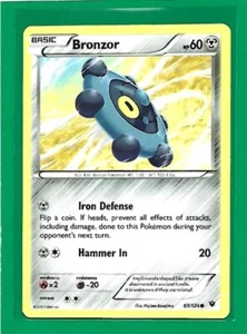 Pokémon TCG XY Fates Collide Bronzor #60/124 Regular Common - Picture 1 of 2