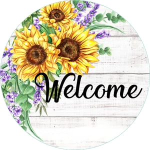 Letrero metálico diseño FLORES DE BIENVENIDA (LEER DESCRIPCIÓN) - Imagen 1 de 3