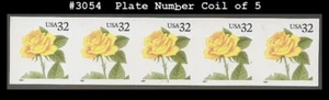 USA3 #3054 MNH PNC5 Pl #1111 Yellow Rose s/a - Picture 1 of 1