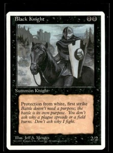 Magic The Gathering Black Knight 4th Edition Summon Knight Black - Picture 1 of 2