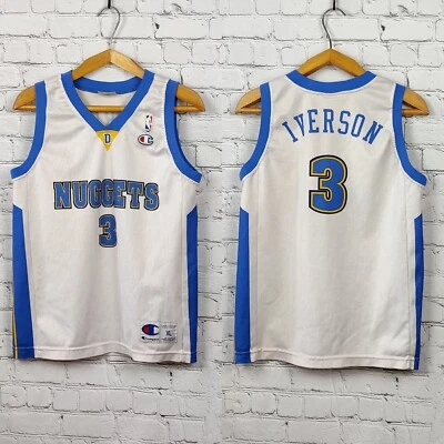 Camiseta deportiva de baloncesto Allen Iverson #3 Denver Nuggets campeón NBA niños jóvenes XL Foto 1 de 4