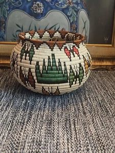 Vintage Rainforest Basket Wounaan Embera Indians - Picture 1 of 24