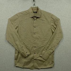 Eton Shirt Mens 16.5 42 Black Striped Cotton Contemperary Long Sleeve Casual - Picture 1 of 9