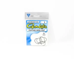 Gamakatsu 230410 Finesse Wide Gap Hook NSB Size 1 , 6 per pack (4381) - Picture 1 of 5