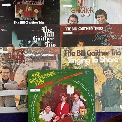 7x EX Lot BILL GAITHER TRIO Christmas Retrospect Something Beautiful Faith 7LP - Image 1 of 4