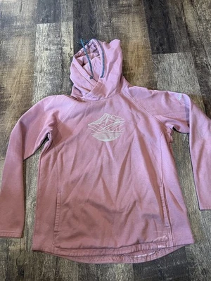 Columbia Sudadera con Capucha Mujer Grande Rosa Logo Bolsillos Pullover Damas Foto 1 de 4