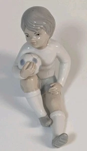 Porceval Boy Holding Soccer Ball Figurine, Great Condition - Picture 1 of 8