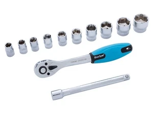 BlueSpot Metric 3/8in Drive Socket And Ratchet Set 12pc Single Hex B/S01502 - Picture 1 of 4