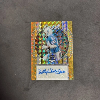 2023 Panini Mosaic Scripts Billy "White Shoes" Johnson Auto Gold Prizm /10 - Image 1 of 2