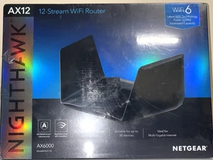 NETGEAR Nighthawk WiFi 6 Router RAX120 12-Stream Dual-Band Gigabit AX6000 134766 - Picture 1 of 6