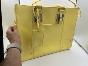 Wilson’s Leder gelb Arbeit Reise Computer Tasche Neu mit Staubbeutel - Bild 1 von 9