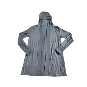Athleta Uptempo Wrap Hooded Hoodie Cardigan Spacedye Blue Size Small S - Picture 1 of 10
