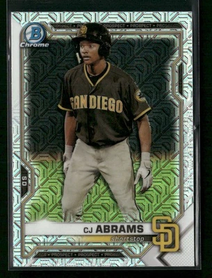 2021 Bowman Chrome #BCP-227 CJ Abrams Prospects Mojo Refractor - Image 1 of 2