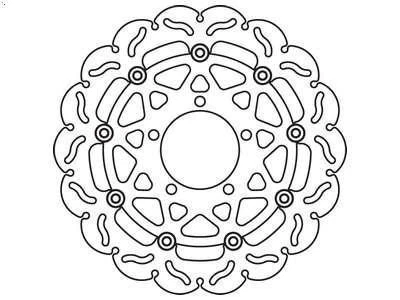 1X disco de freio TRW MSW257RAC para Kawasaki Z 750 2008-2008 - Imagem 1 de 4