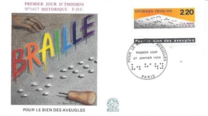 FRANCE 1989 FDC POUR LE BIEN DES AVEUGLES YT 2562 - Picture 1 of 1