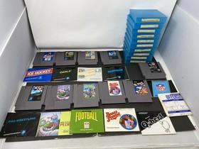 (10) NES Nintendo Game Lot w/ Manual & Plastic Case Gyromite, Millipede, Q-bert