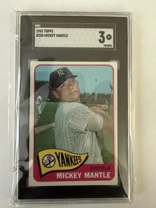 Topps Mickey Mantle 1965 #350 SGC 3 - centrado - Yankees de Nueva York - Imagen 1 de 2