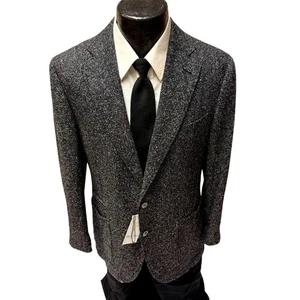 Cappotto sportivo Robert Graham $698 SALT PEPPER giacca NON STRUTTURATA ATOMIC FLECK nuovo con etichette - Foto 1 di 17