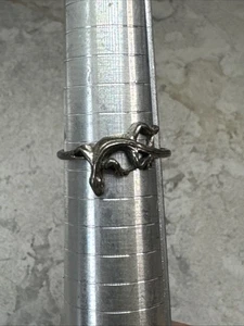 Anillo lagarto vintage ornamentado de plata de ley talla 8 E47 - Imagen 1 de 14