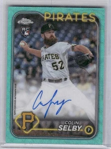 2024 Topps Cromo Colin Selby RC Automático/199 Aqua Wave #RA-CS Pirates - Imagen 1 de 2