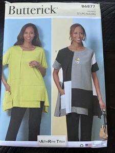 UNCUT Butterick B6877 Misses Tops ZZ (LRG-XLG-XXL) Sewing Pattern - Picture 1 of 3