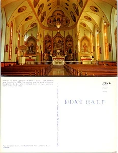 Cartolina Interno Chiesa Missionaria Sant'Ignazio California 1962 - Foto 1 di 1