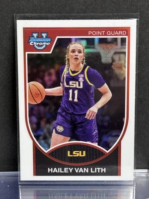2023-24 Bowman University Chrome #07B-26 Hailey van Lith 2007-08 Bowman LSU - Image 1 of 2