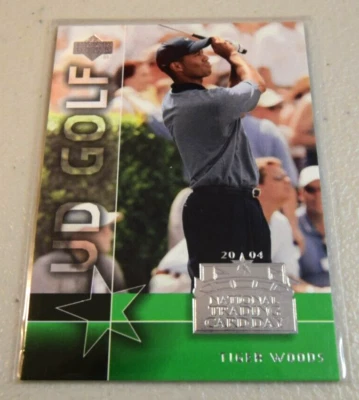 TIGER WOODS 2004 Upper Deck NATIONAL TRADING CARD DAY Golf Card PGA MASTERS - Image 1 of 2