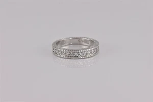 Anillo Banda Moda Caña Acentuada Milgrain Con Cuentas Talla: 7.5 - Imagen 1 de 7
