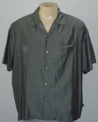 Martini Lounge 复古城市街道时髦纽扣前衬衫男式 XL — 第 1/4 张图片