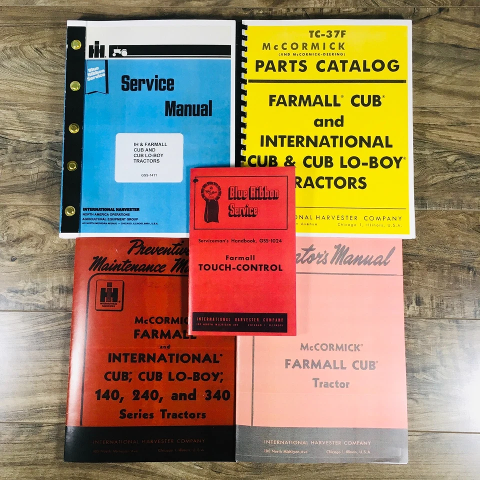 Farmall Cub Ih Tractor Manual Set Operadores Servicio Reparación Mantenimiento Piezas Foto 1 de 4