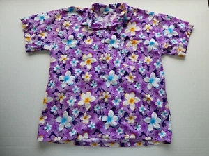 Camisa Hawaiana con Collar Con Botones Auténtica Hecha en Tailandia, Púrpura, Calce L/XL - Imagen 1 de 24