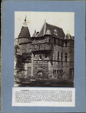 France, Fourneaux, Château de l'Aubépin vintage print tirage d'époqu
