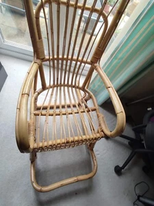 Vintage bamboo rocking chair - Picture 1 of 4