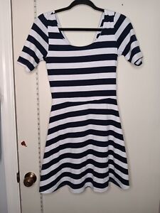 Charlotte Russe Blue And White Striped Dress Size M