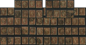 GB QV PENNY REDS MALTESE CROSS IMPERF UNPLATED ..PRICED as GROUPS. Mixed Faults - Picture 1 of 11