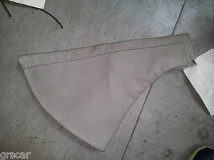 Cuffia Copri Leva Freno a Mano Sport Line Tuning Grigio Vera Pelle - Picture 1 of 1
