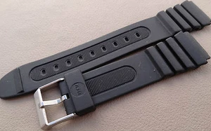Mens Timex "8 Lap" Black Water Resistant Sport 19mm Watch Band Fits LED, Digital - Picture 1 of 6