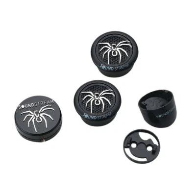 SOUNDSTREAM TWS.3N 110 WATTS 1 INCH PEI DOME 4 OHM TWEETERS, BLACK & SILVER