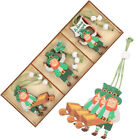  Wooden Doll Ornaments Shamrock Embellishments Craft St Patricks Day Supplies