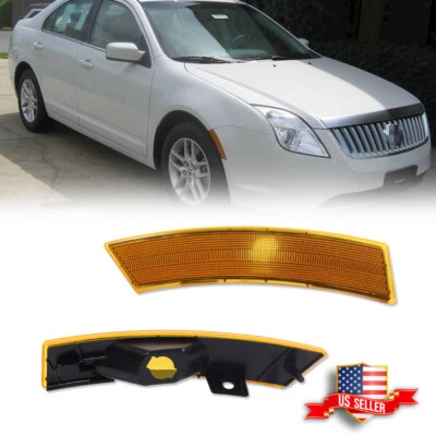 Luces reflectoras laterales de parachoques delantero con lente ámbar para Mercury Milan 2010-2012 Foto 1 de 4