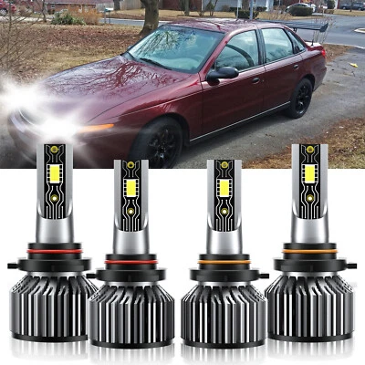 适用于土星 LW1 2000 - 2000 9005+9006 LED 车头灯灯泡套件高低光束 6500K — 第 1/4 张图片