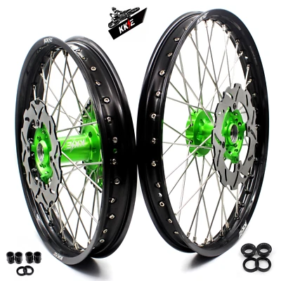 KKE 21/19 CNC Wheels Rim Fit KAWASAKI KX125 KX250 06-07, KX250F KX450F 2006-2014 - Imagem 1 de 4