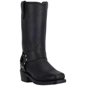 BOTAS DINGO PARA HOMBRE ARNÉS WESTERN MOTO NEGRAS DI19057 M/EW 7-17 NUEVAS - Imagen 1 de 1